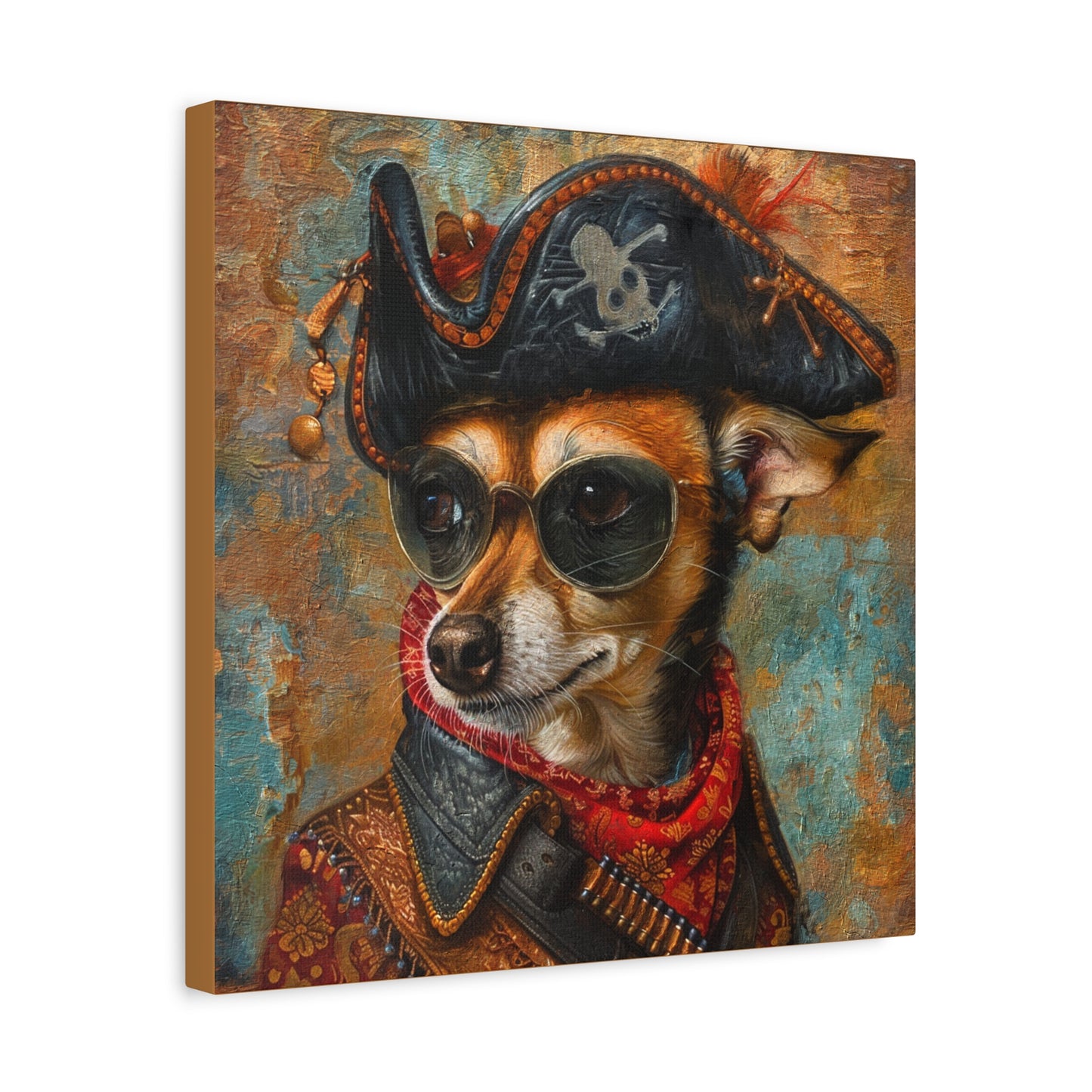 Pirate Dog Matte Canvas Wall Art — Stretched 1.25"