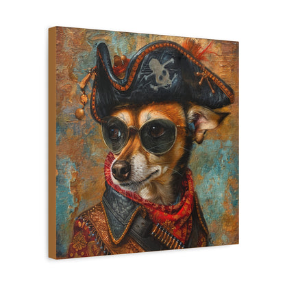 Pirate Dog Matte Canvas Wall Art — Stretched 1.25"