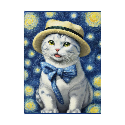 Starry Cat Canvas Print