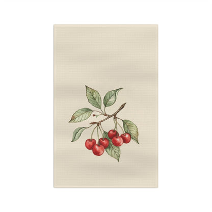 Cherry Branch Microfiber Tea Towel — Vintage Botanical Kitchen Towel