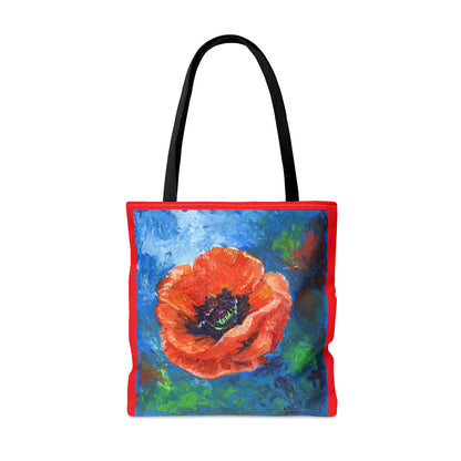 Einkaufstasche - roter Mohnblumen-Entwurf