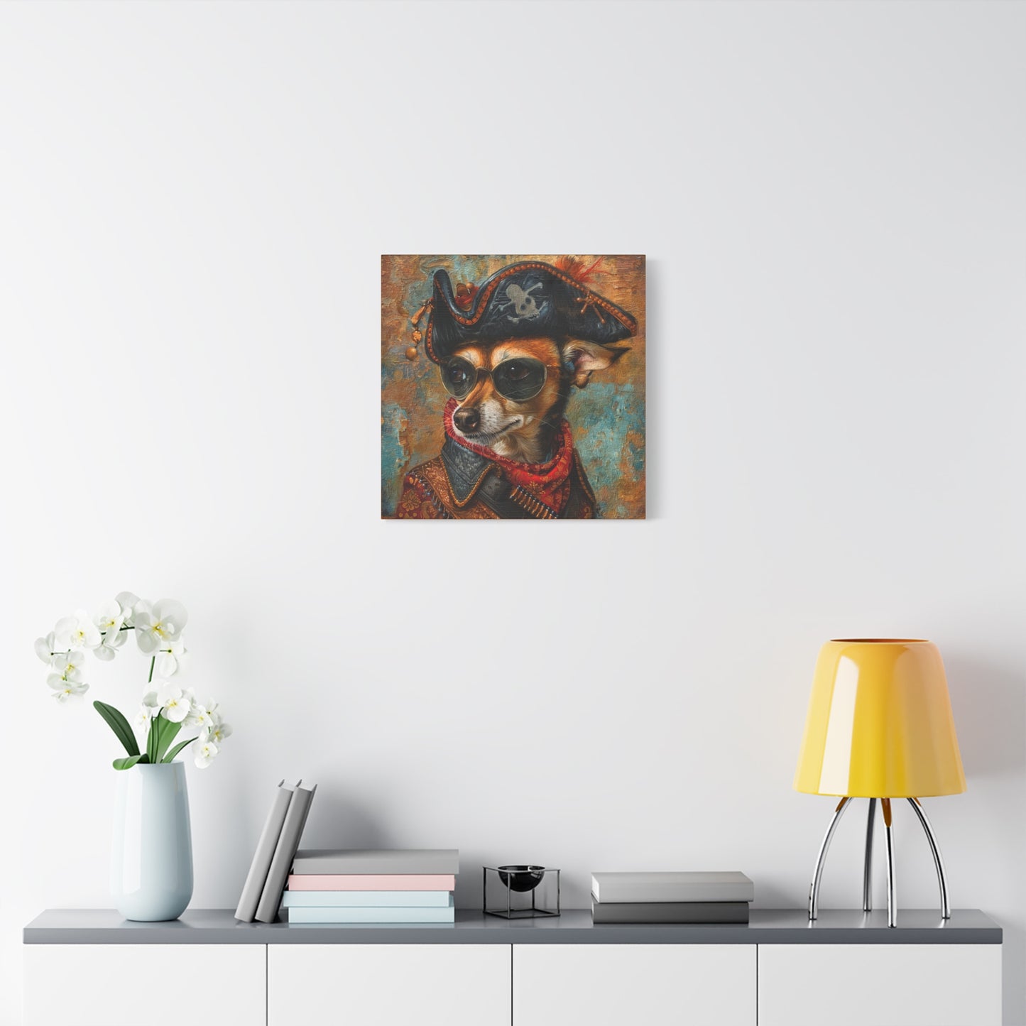 Pirate Dog Matte Canvas Wall Art — Stretched 1.25"