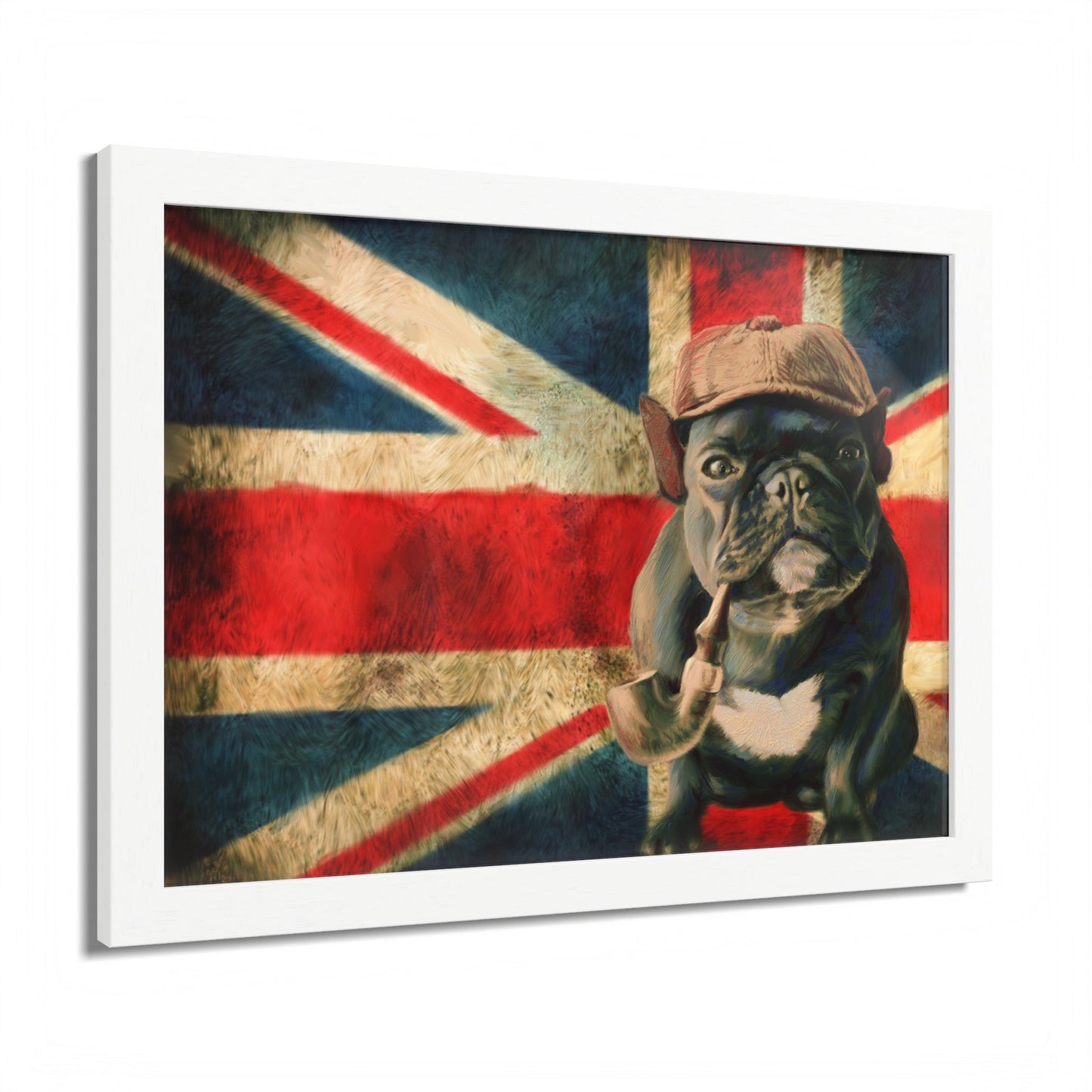British Bulldog Art Print — Framed Vintage Union Jack Poster
