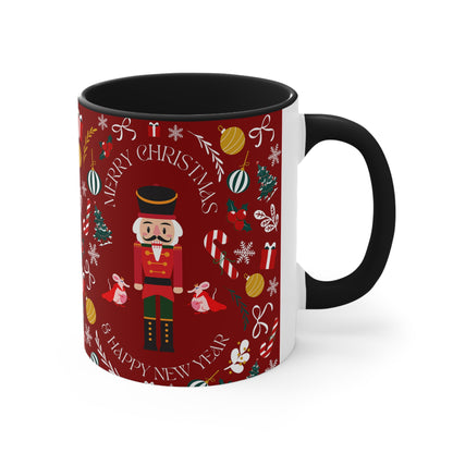 Nutcracker Coffee Ceramic Mug, 11oz side view