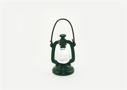 Miniature Kerosene Lamp - Dollhouse 1 12 scale green
