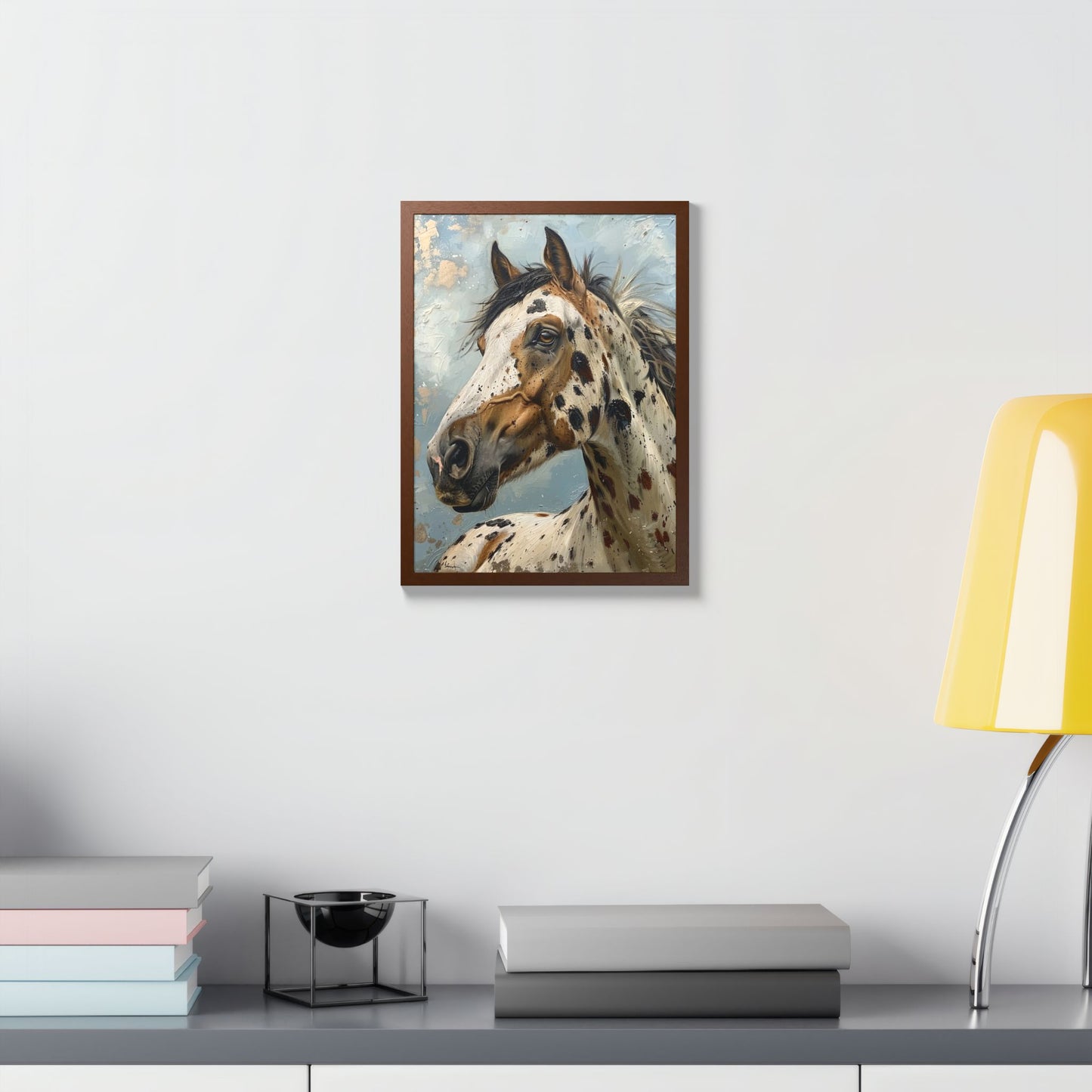 Appaloosa Horse Framed Poster - Rustic Equestrian Wall Art