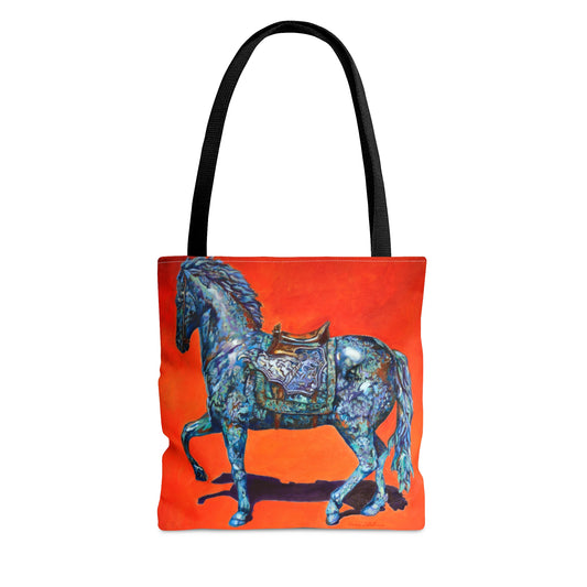Einkaufstasche - Indigo-Pferdedesign
