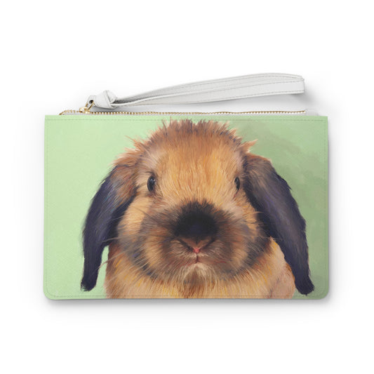 Clutch Bag with Holland Lop Face