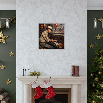 Matte Vertical Posters - Honky Tonk Piano Player