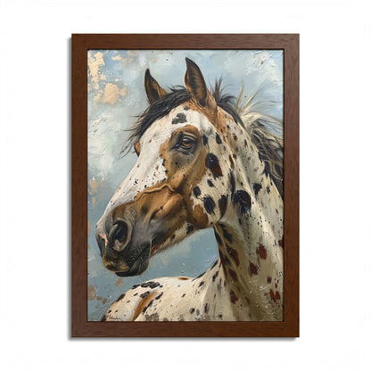 Appaloosa Horse Framed Poster - Rustic Equestrian Wall Art