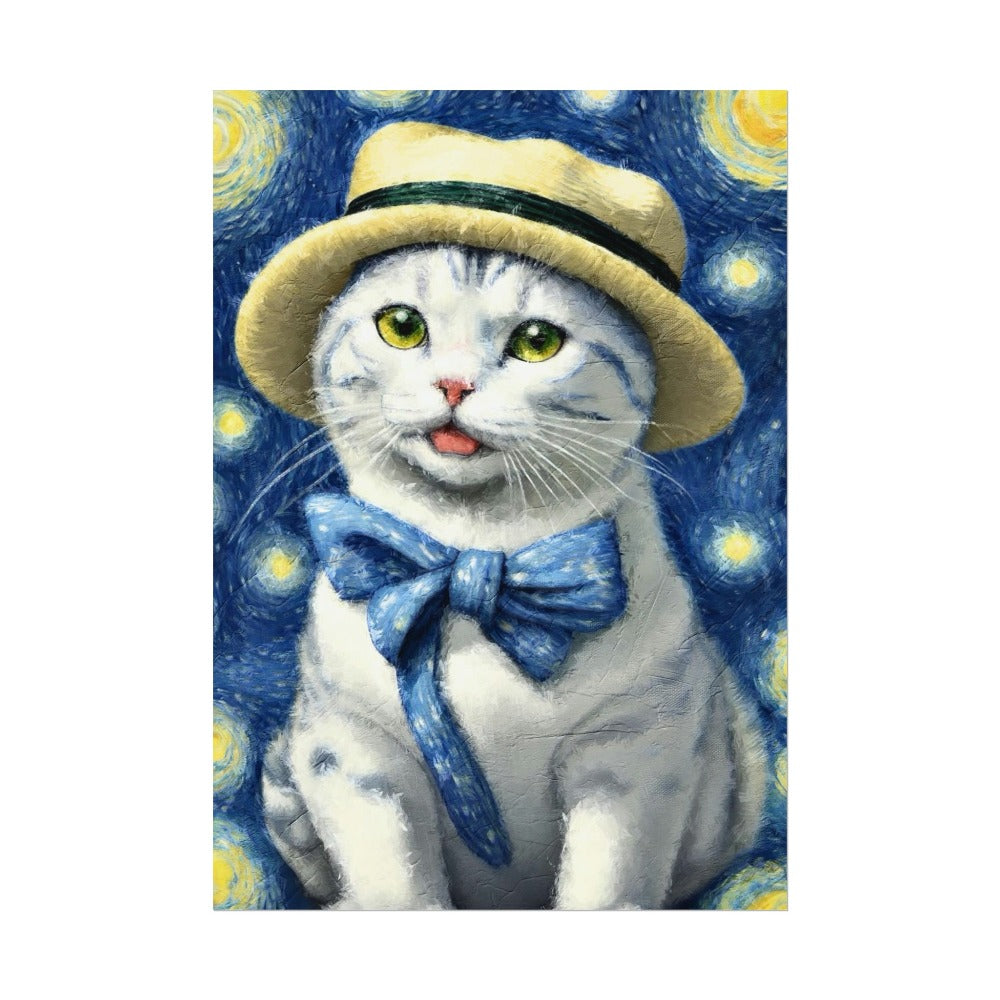 Starry Eye Cat PosterStarry Eyed Cat - Rolled Posters