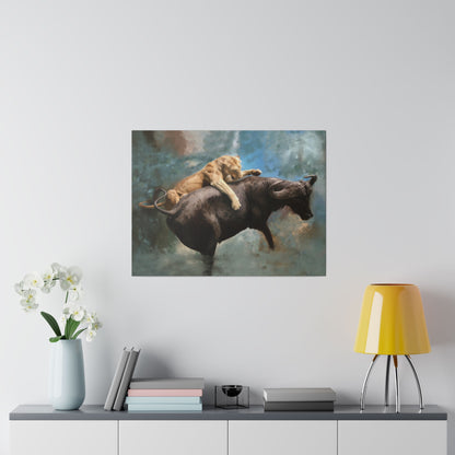 Wildlife Print - The Hunt, Matte Museum Wrap Canvas, Stretched