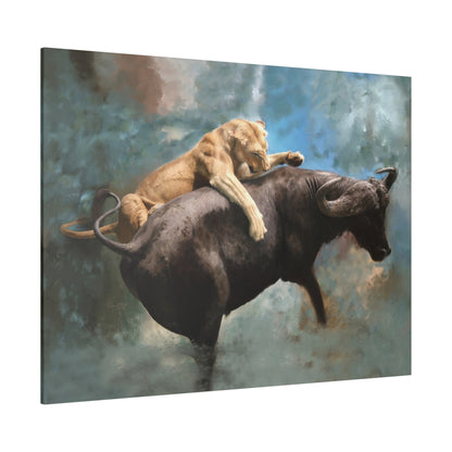 Wildlife Print - Die Jagd, matte Leinwand, gestreckt