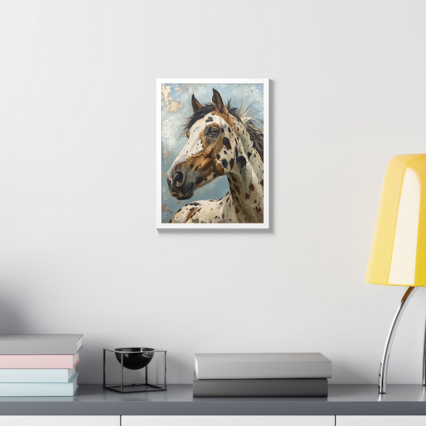Appaloosa Horse Framed Poster - Rustic Equestrian Wall Art