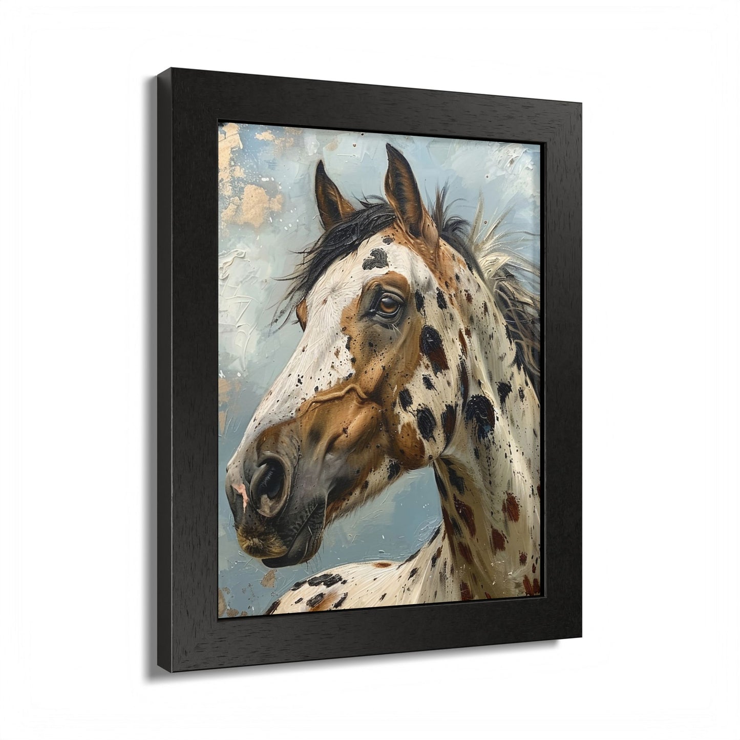 Appaloosa Horse Framed Poster - Rustic Equestrian Wall Art