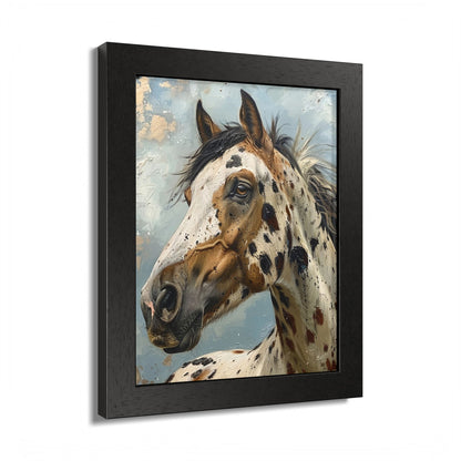 Appaloosa Horse Framed Poster - Rustic Equestrian Wall Art