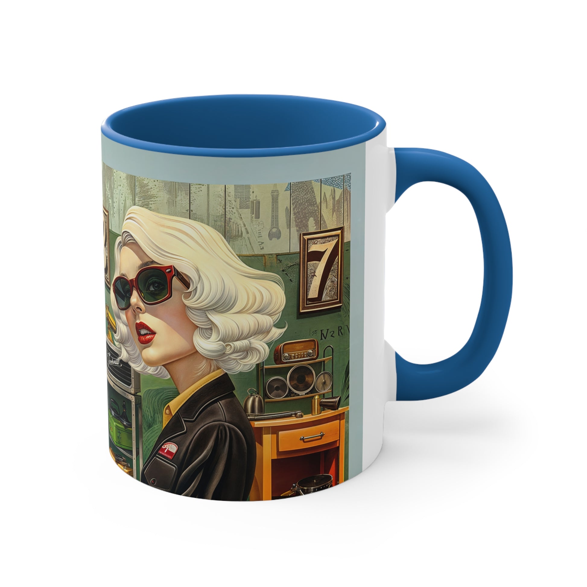 Accent Coffee Mug, 11oz - Tool Time Blonde blue side