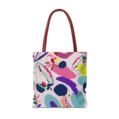 Colorful Circles Canvas Tote Bag - Heavy Duty Fine Art Shoulder Bag