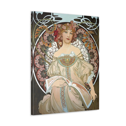 Day Dream After Alphonso Mucha Canvas Gallery Wraps