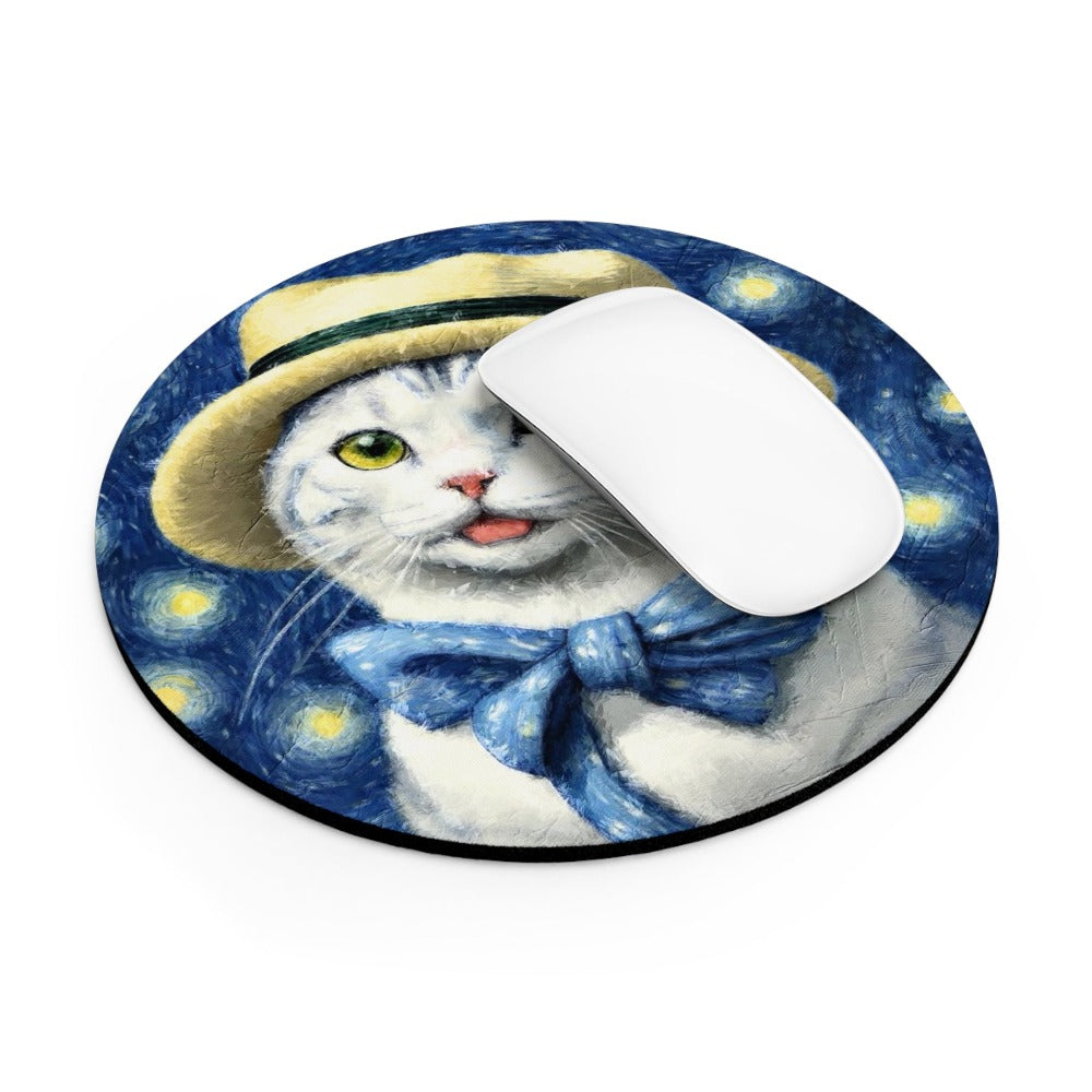 Starry Eye Cat Mouse Pad