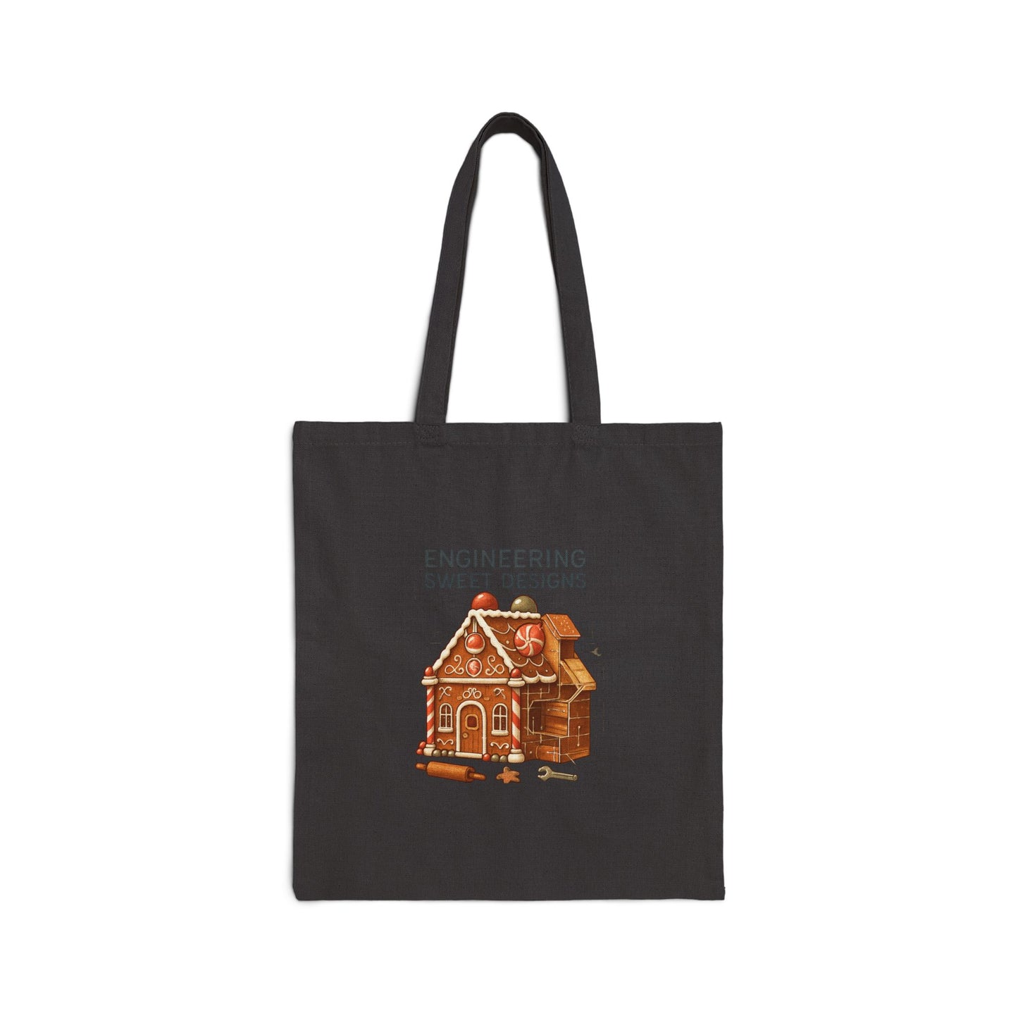 Tote Bag — Gingerbread House 'Engineering Sweet Designs' Canvas Tote