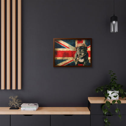 British Bulldog Art Print — Framed Vintage Union Jack Poster