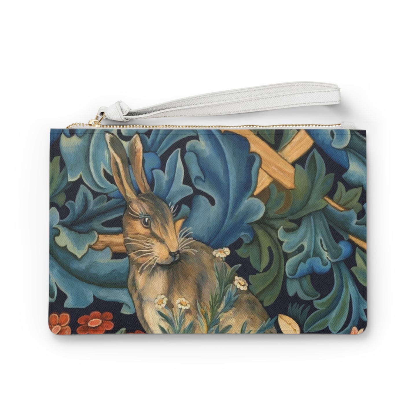 Clutch Bag - William Morris Forest Rabbit Design