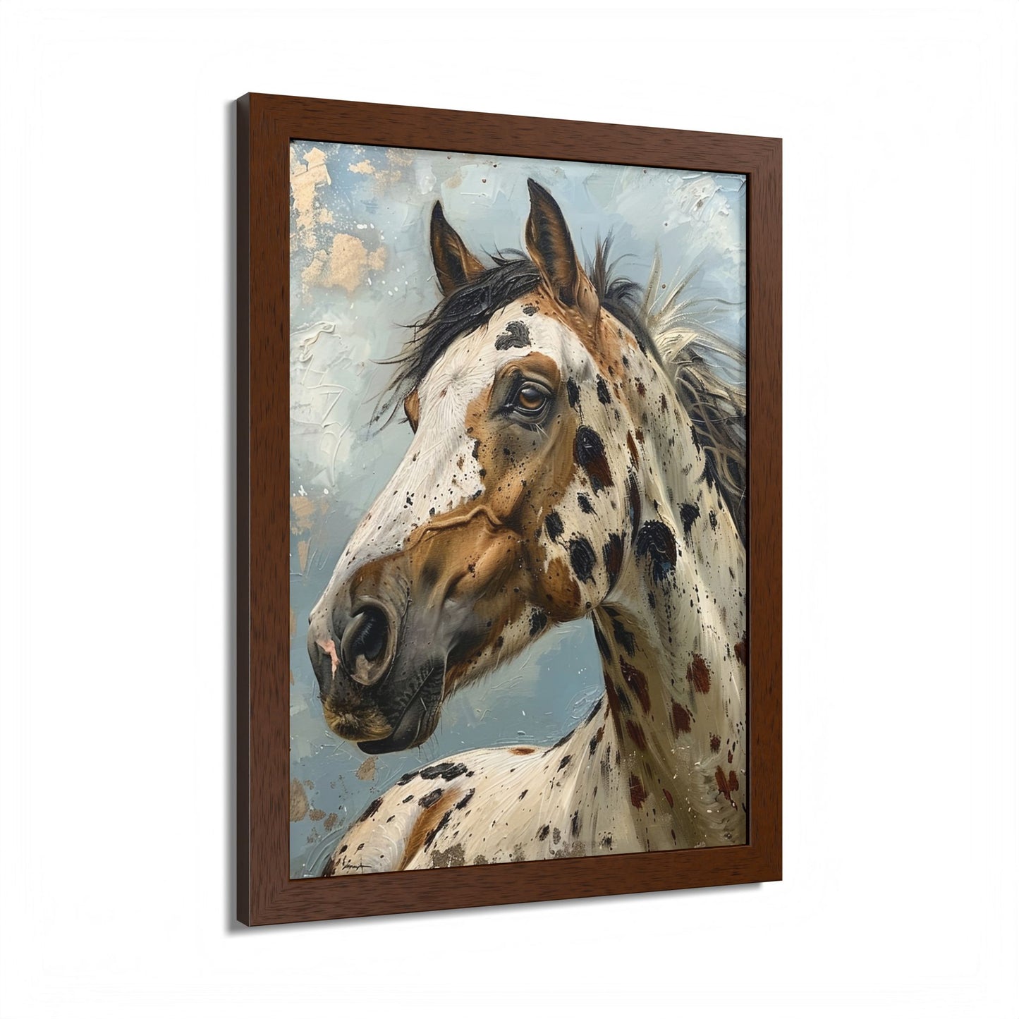 Appaloosa Horse Framed Poster - Rustic Equestrian Wall Art