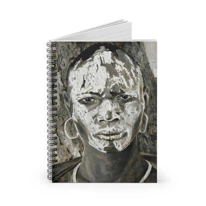 Spiral Notebook — Tribal Face Portrait Art Journal