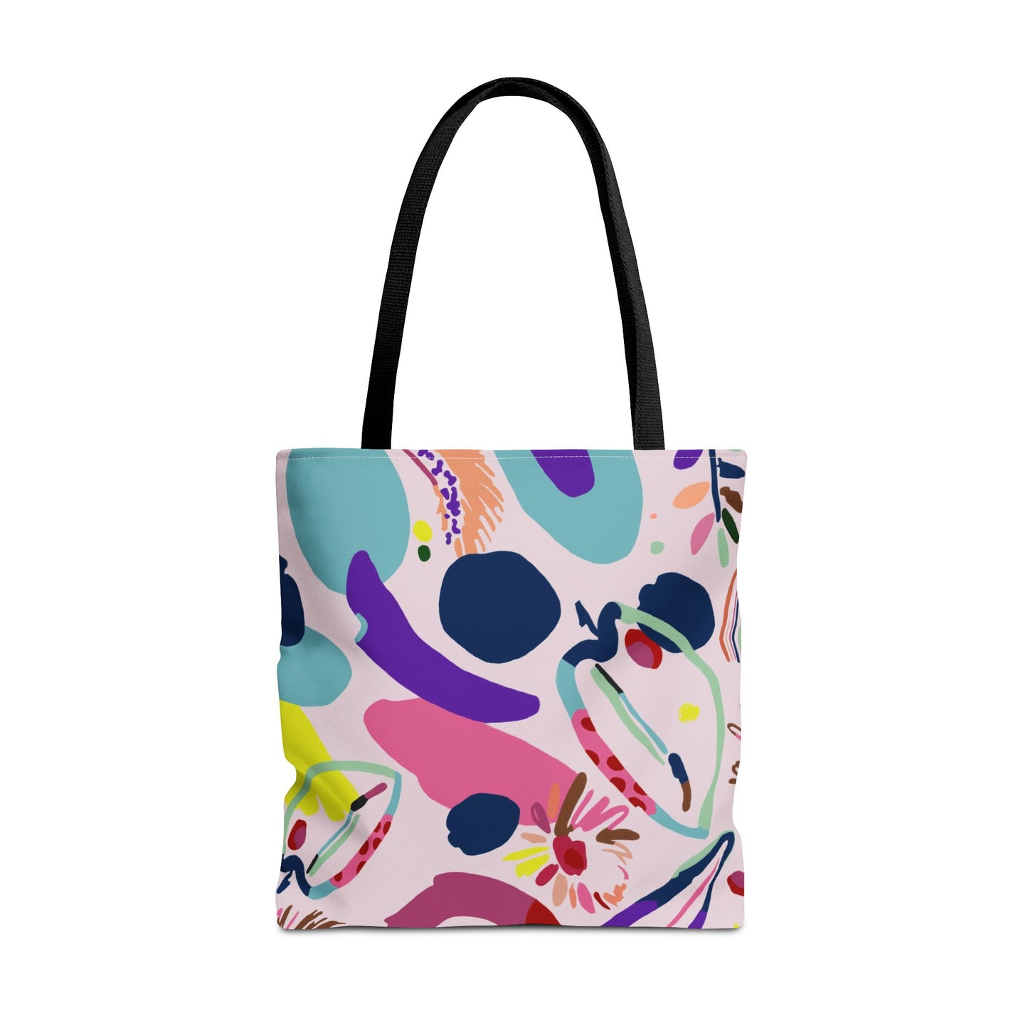 Colorful Circles Canvas Tote Bag - Heavy Duty Fine Art Shoulder Bag