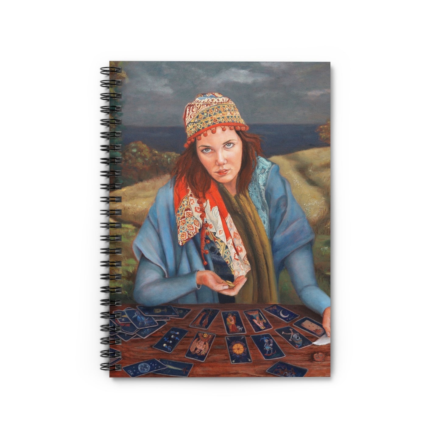 Tarot Reader Spiral Notebook — Mystical Fortune-Telling Journal