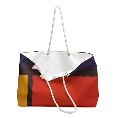 Mod Weekender Bag with Modern Art Design, Tote for Travel, Beach, Gym, and Weekend Getaways