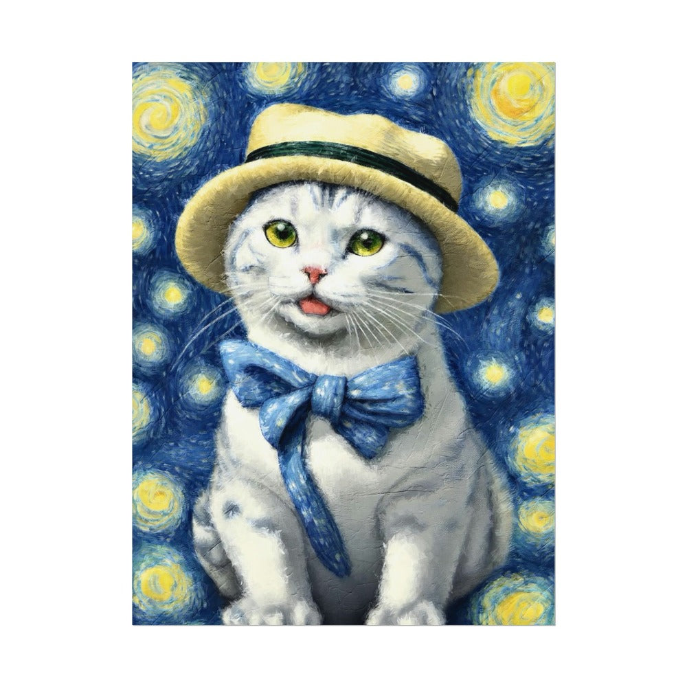 Starry Eye Cat Poster