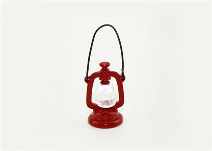 Miniature Kerosene Lamp - Dollhouse 1 12 scale red