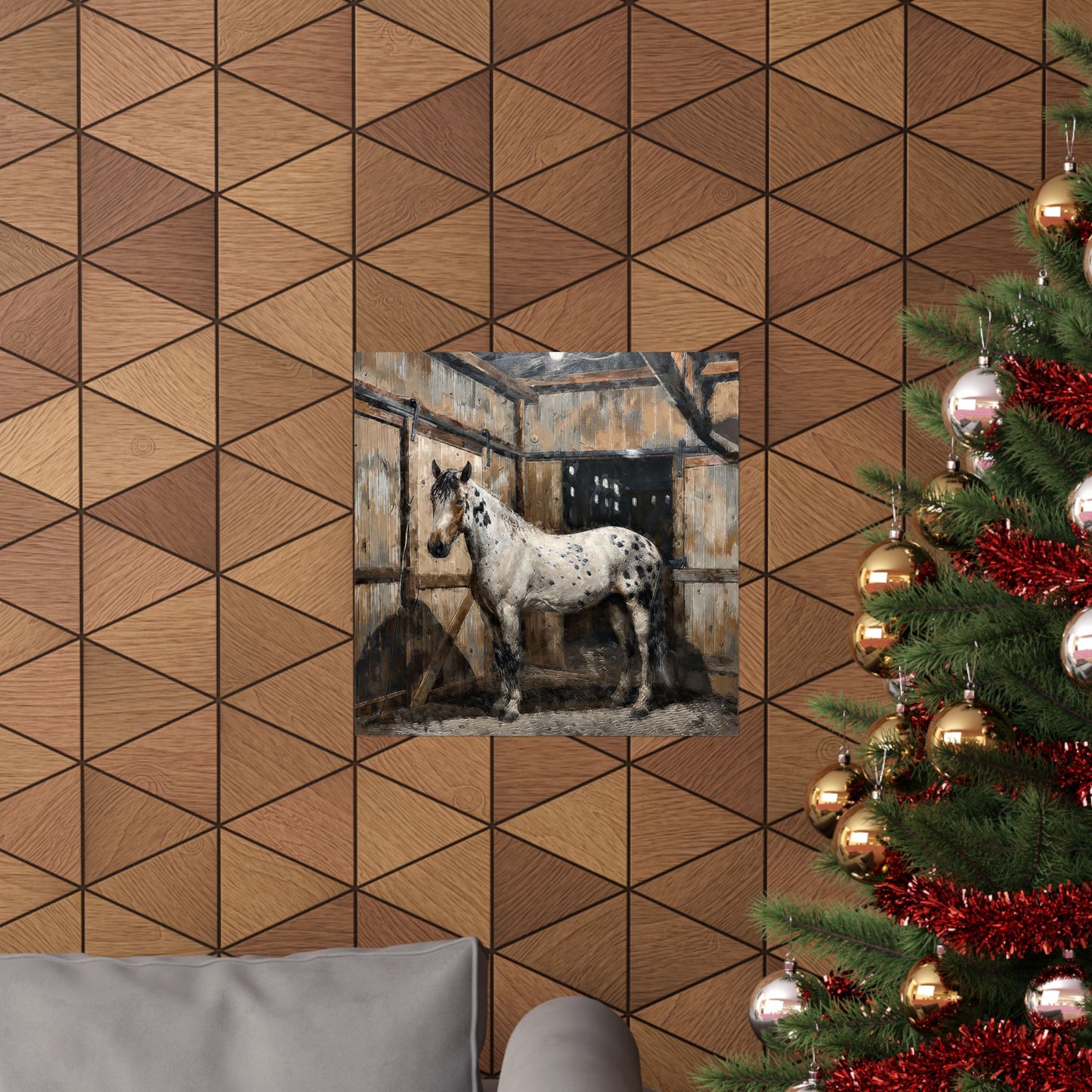 Appaloosa Horse Poster — Rustic Stable Matte Vertical Art Print