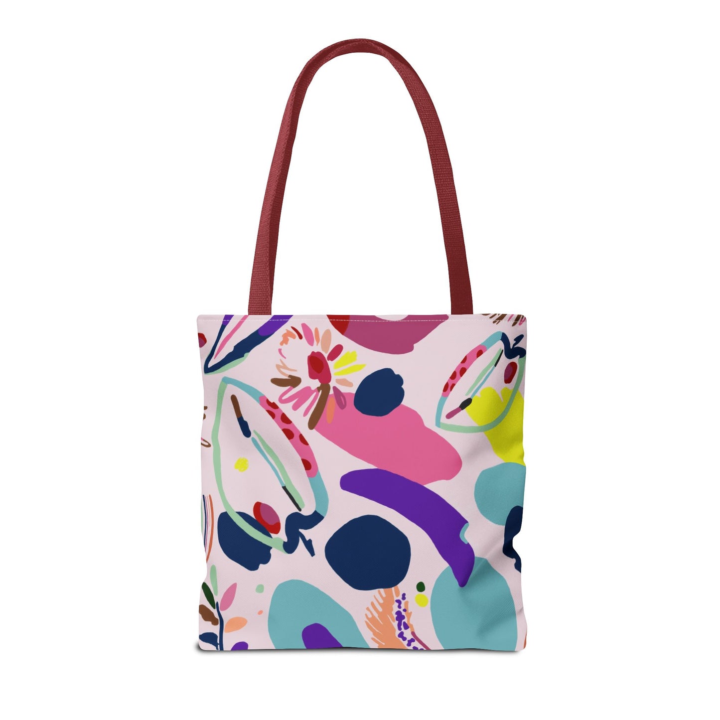 Colorful Circles Canvas Tote Bag - Heavy Duty Fine Art Shoulder Bag