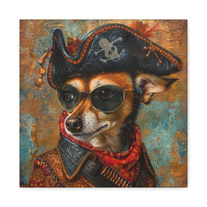 Pirate Dog Matte Canvas Wall Art — Stretched 1.25"