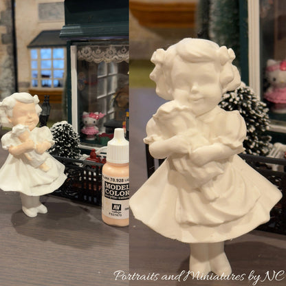 Miniature Dollhouse/Diorama Figurines - Girl Unfinished