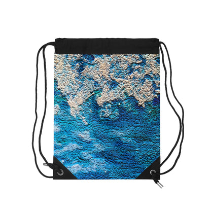 Ocean-Inspired Drawstring Bag, Beach Tote, Gym Sack, Travel Bag, Casual Backpack, Ideal for Summer Adventures