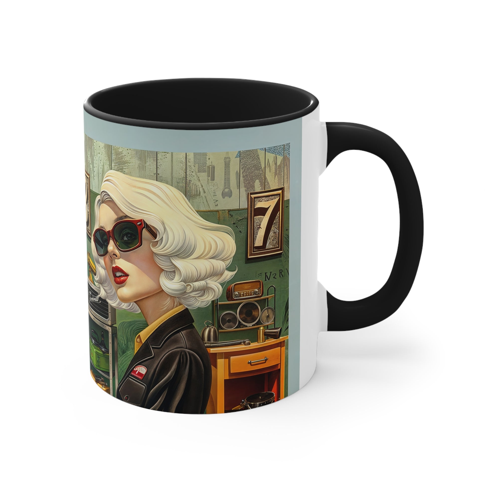 Accent Coffee Mug, 11oz - Tool Time Blonde side black