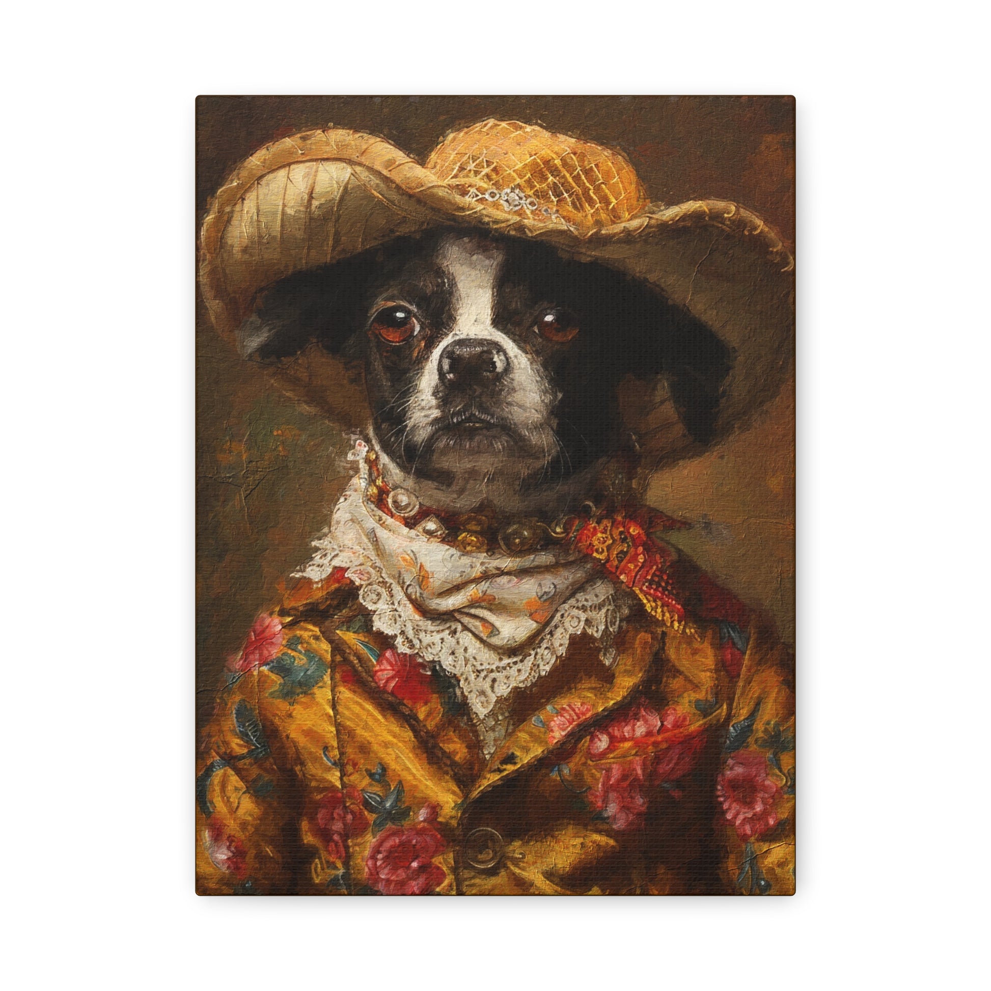 Rat Terrier in Rodeo Outfit - Matte Canvas