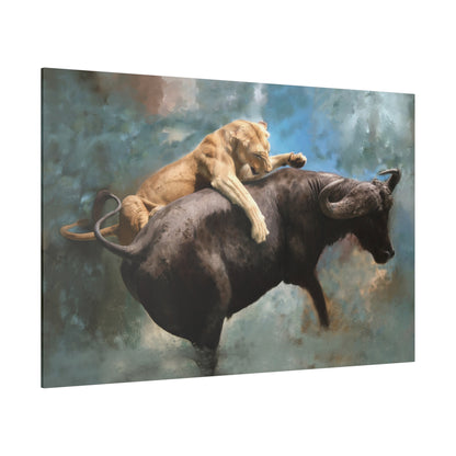 Wildlife Print - Die Jagd, matte Leinwand, gestreckt