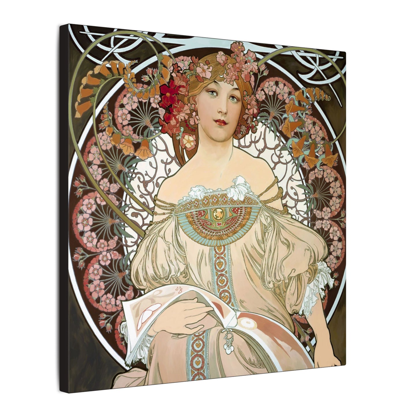 Day Dream After Alphonso Mucha Canvas Gallery Wraps