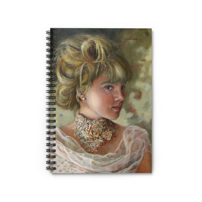 Vintage Portrait Spiral Notebook — Elegant Victorian Lady Art Ruled Journal
