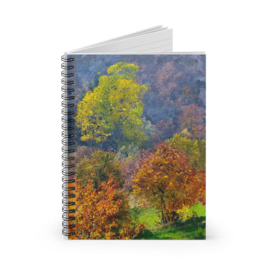 Autumn Meadow Spiral Notebook — Fall Landscape Ruled Journal