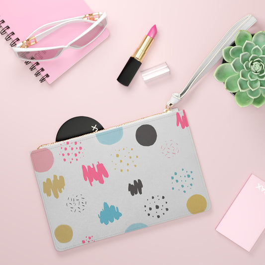 Clutch Bag Colorful Circle Design