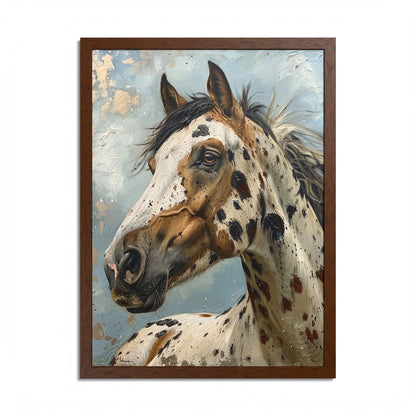 Appaloosa Horse Framed Poster - Rustic Equestrian Wall Art
