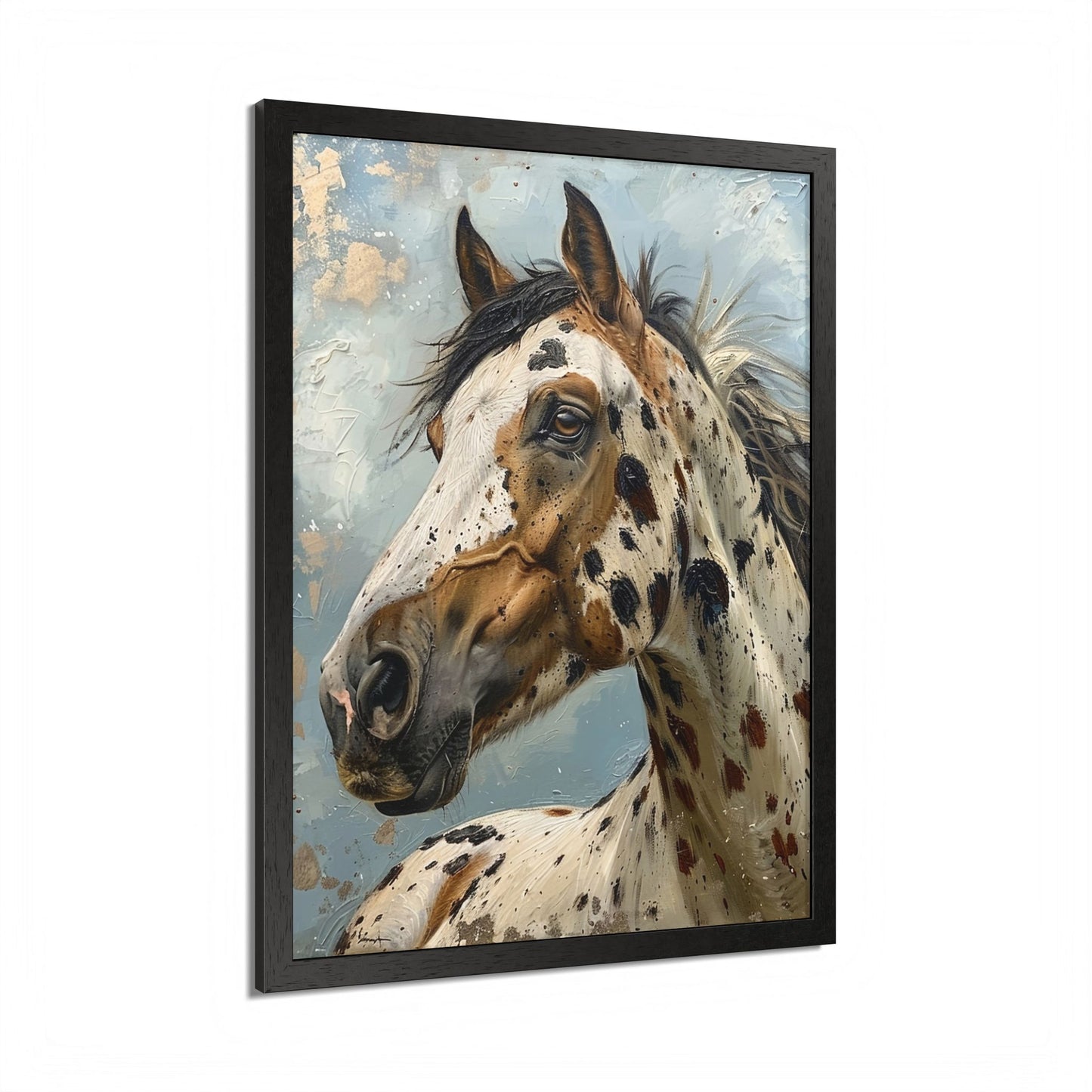 Appaloosa Horse Framed Poster - Rustic Equestrian Wall Art