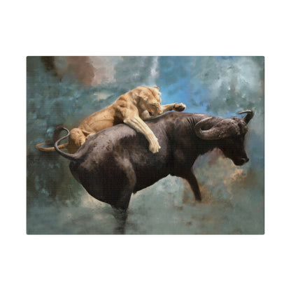 Wildlife Print - The Hunt, Matte Museum Wrap Canvas, Stretched