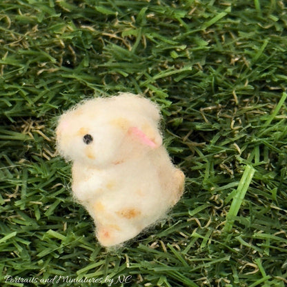 Miniature Needle Felted 1/12 Scale Rabbit standing